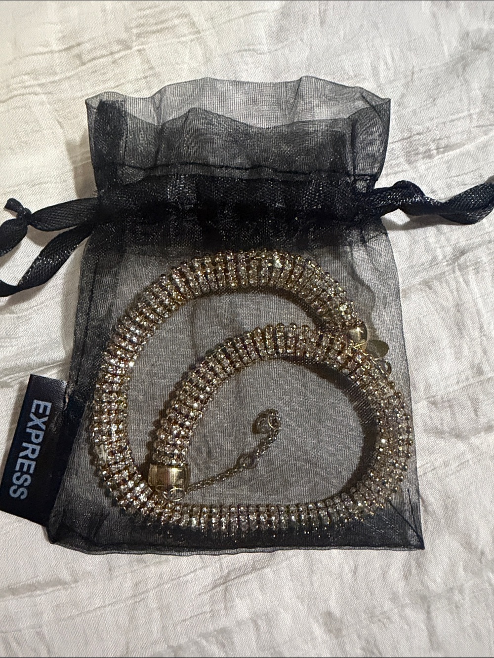 Express Gold-Tone Crystal Stretch Bracelet Set